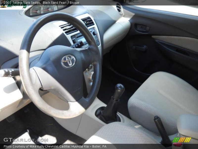 Black Sand Pearl / Bisque 2007 Toyota Yaris Sedan