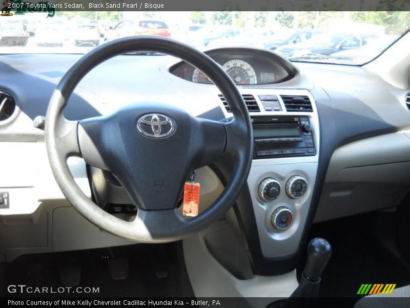 Black Sand Pearl / Bisque 2007 Toyota Yaris Sedan
