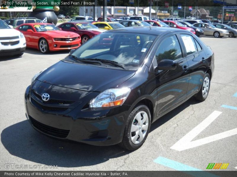 Black Sand Pearl / Bisque 2007 Toyota Yaris Sedan