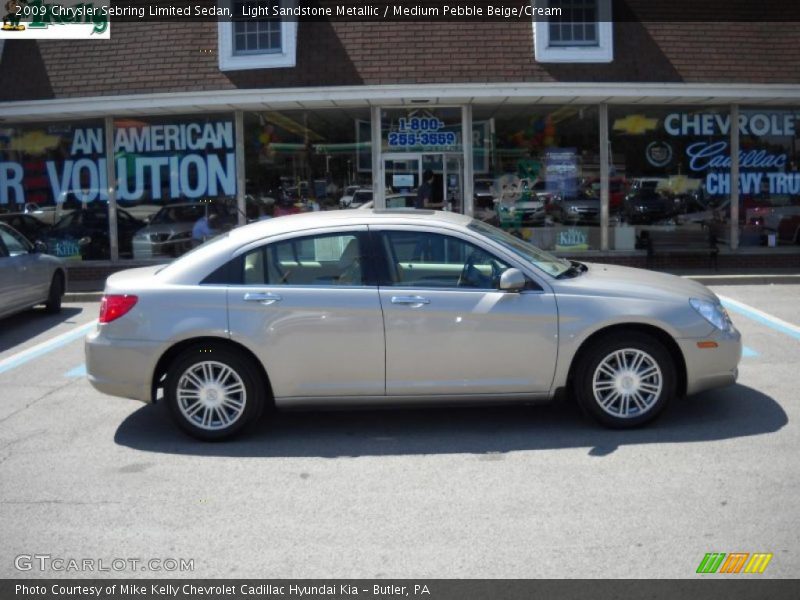 Light Sandstone Metallic / Medium Pebble Beige/Cream 2009 Chrysler Sebring Limited Sedan