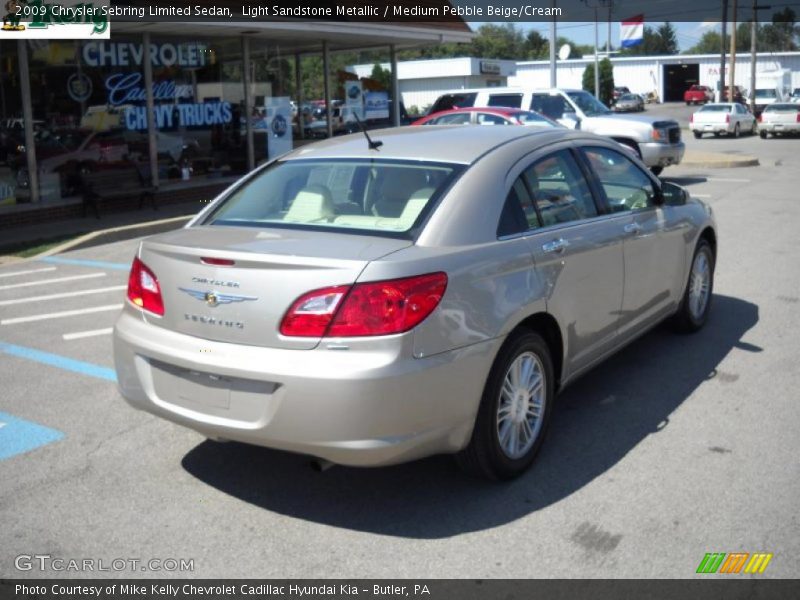 Light Sandstone Metallic / Medium Pebble Beige/Cream 2009 Chrysler Sebring Limited Sedan