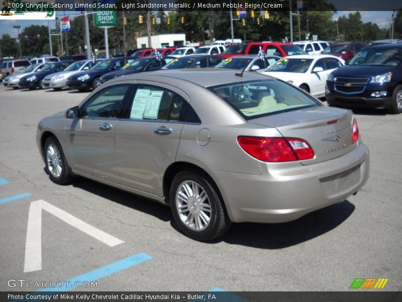 Light Sandstone Metallic / Medium Pebble Beige/Cream 2009 Chrysler Sebring Limited Sedan