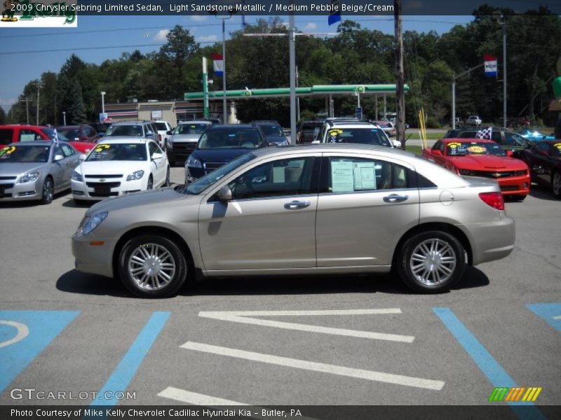 Light Sandstone Metallic / Medium Pebble Beige/Cream 2009 Chrysler Sebring Limited Sedan