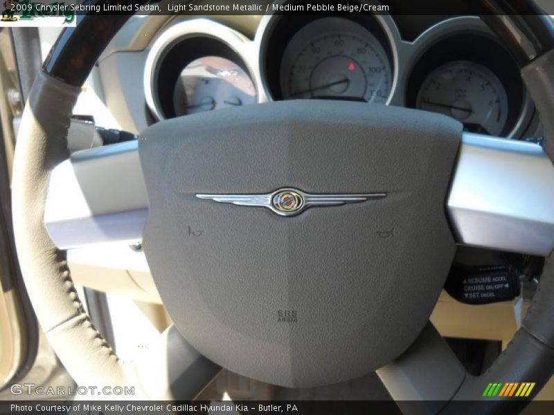 Light Sandstone Metallic / Medium Pebble Beige/Cream 2009 Chrysler Sebring Limited Sedan