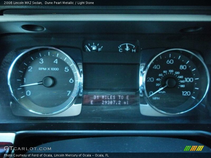 Dune Pearl Metallic / Light Stone 2008 Lincoln MKZ Sedan