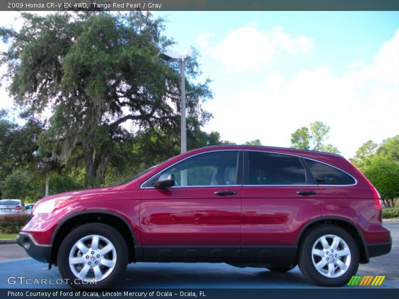 Tango Red Pearl / Gray 2009 Honda CR-V EX 4WD