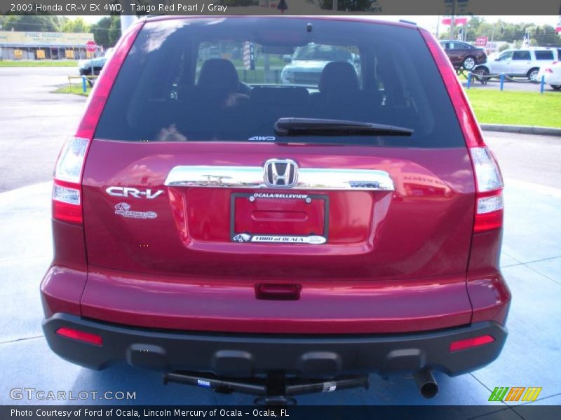 Tango Red Pearl / Gray 2009 Honda CR-V EX 4WD