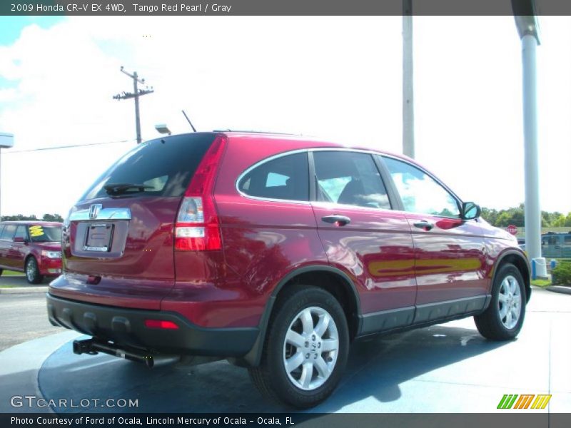 Tango Red Pearl / Gray 2009 Honda CR-V EX 4WD