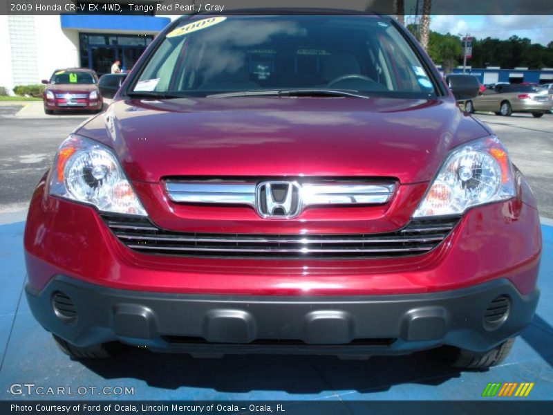 Tango Red Pearl / Gray 2009 Honda CR-V EX 4WD