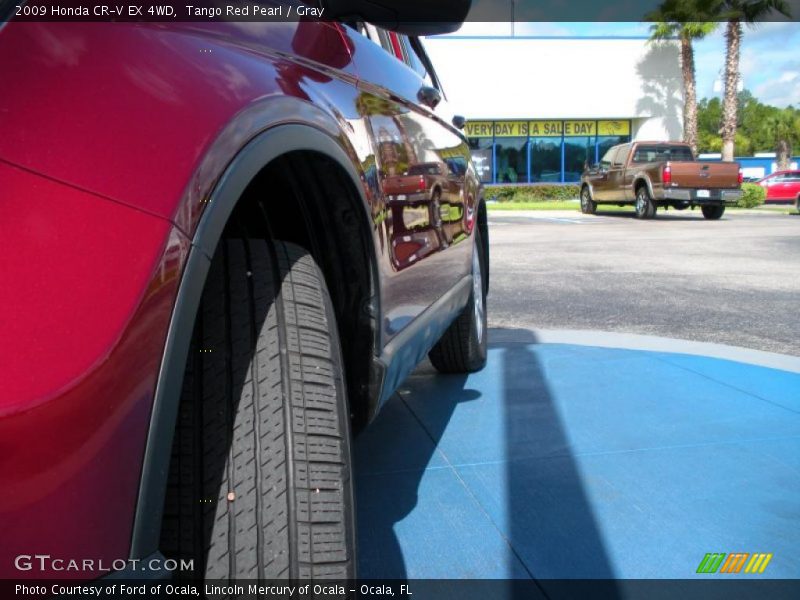 Tango Red Pearl / Gray 2009 Honda CR-V EX 4WD