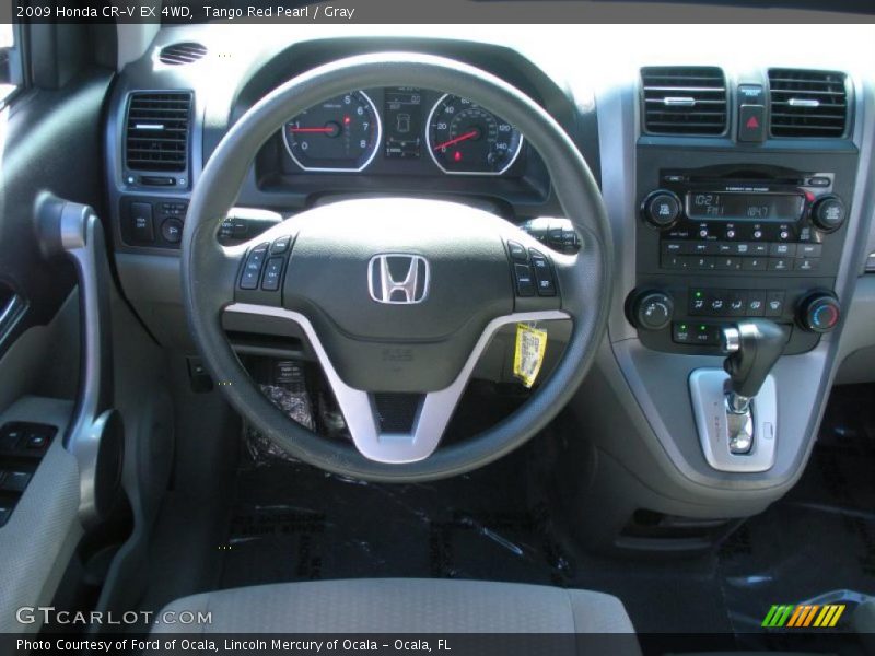 Tango Red Pearl / Gray 2009 Honda CR-V EX 4WD