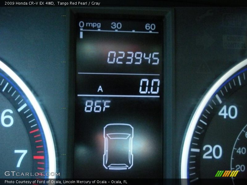 Tango Red Pearl / Gray 2009 Honda CR-V EX 4WD