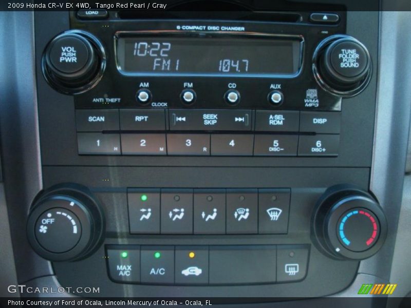 Tango Red Pearl / Gray 2009 Honda CR-V EX 4WD