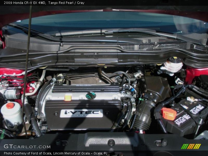 Tango Red Pearl / Gray 2009 Honda CR-V EX 4WD
