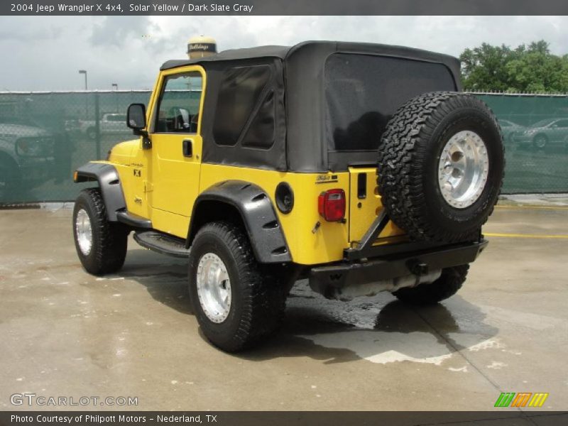 Solar Yellow / Dark Slate Gray 2004 Jeep Wrangler X 4x4