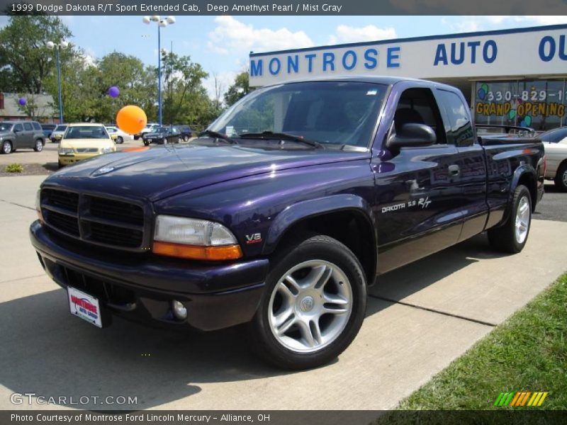 Deep Amethyst Pearl / Mist Gray 1999 Dodge Dakota R/T Sport Extended Cab