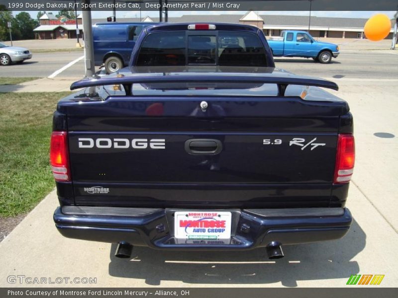 Deep Amethyst Pearl / Mist Gray 1999 Dodge Dakota R/T Sport Extended Cab