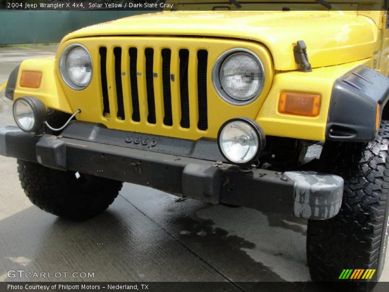 Solar Yellow / Dark Slate Gray 2004 Jeep Wrangler X 4x4