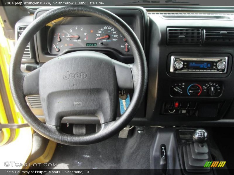 Solar Yellow / Dark Slate Gray 2004 Jeep Wrangler X 4x4