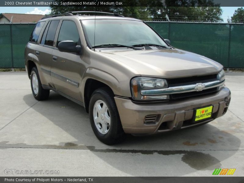 Sandalwood Metallic / Medium Oak 2003 Chevrolet TrailBlazer LS