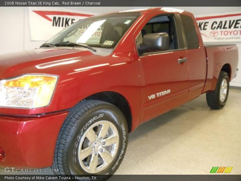 Red Brawn / Charcoal 2008 Nissan Titan SE King Cab