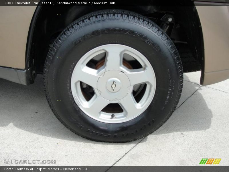 Sandalwood Metallic / Medium Oak 2003 Chevrolet TrailBlazer LS