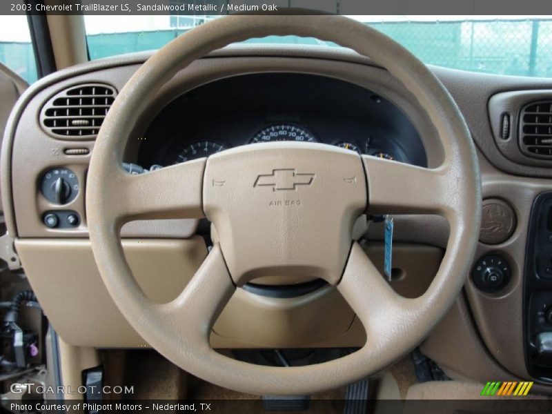 Sandalwood Metallic / Medium Oak 2003 Chevrolet TrailBlazer LS