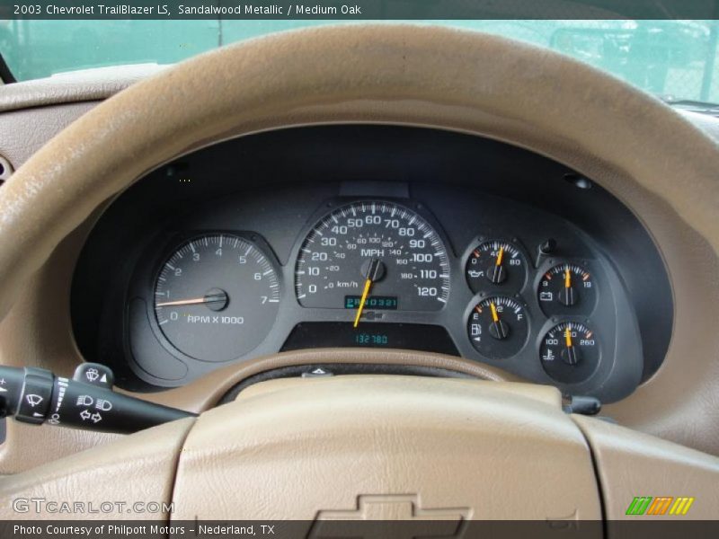 Sandalwood Metallic / Medium Oak 2003 Chevrolet TrailBlazer LS