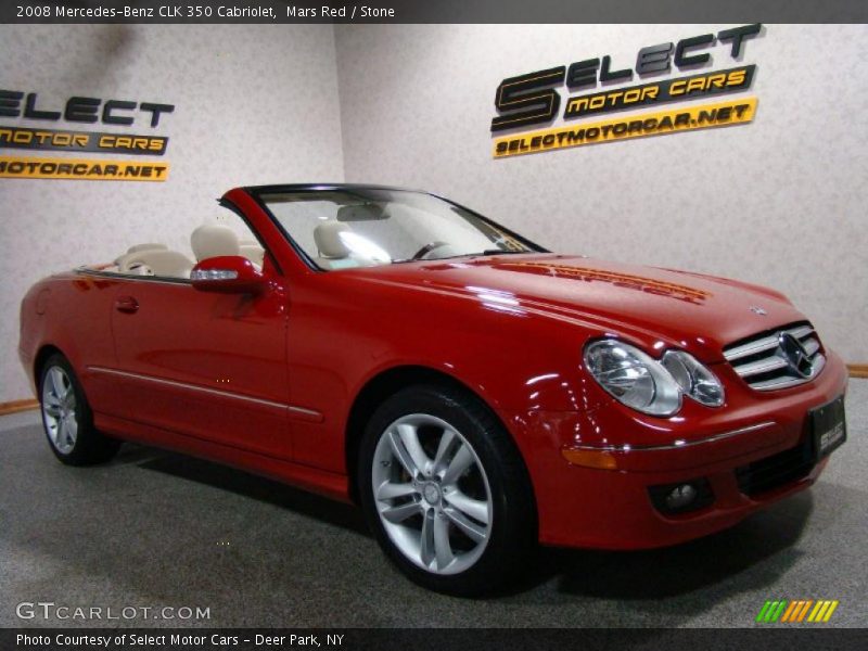 Mars Red / Stone 2008 Mercedes-Benz CLK 350 Cabriolet