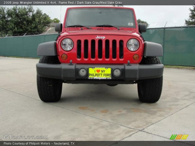 Flame Red / Dark Slate Gray/Med Slate Gray 2008 Jeep Wrangler Unlimited X 4x4