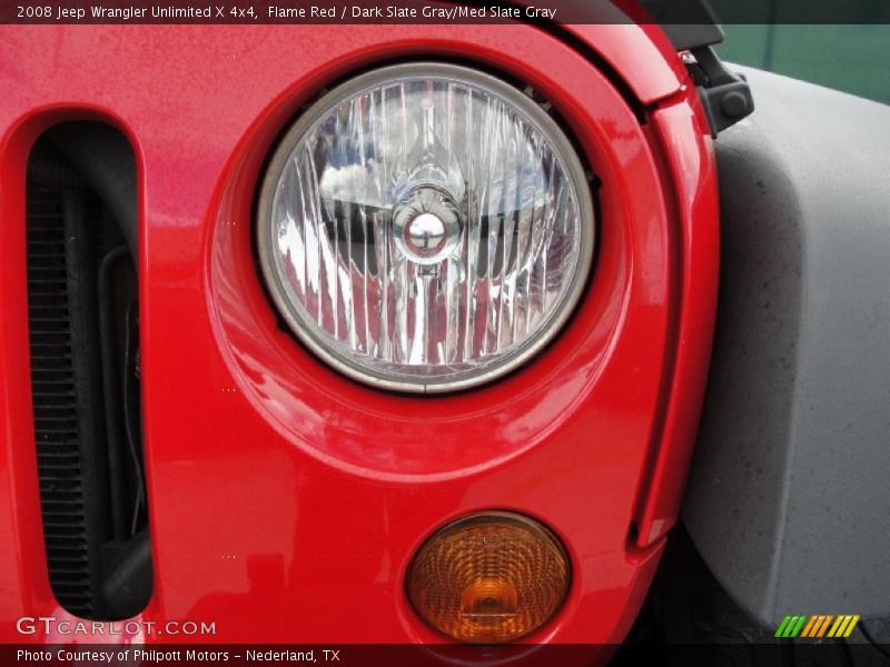 Flame Red / Dark Slate Gray/Med Slate Gray 2008 Jeep Wrangler Unlimited X 4x4