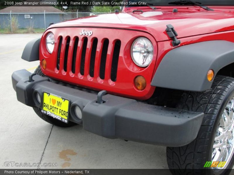 Flame Red / Dark Slate Gray/Med Slate Gray 2008 Jeep Wrangler Unlimited X 4x4