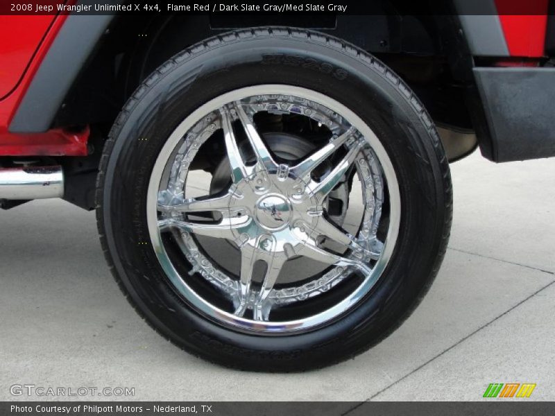 Flame Red / Dark Slate Gray/Med Slate Gray 2008 Jeep Wrangler Unlimited X 4x4