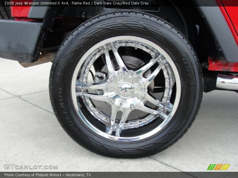 Flame Red / Dark Slate Gray/Med Slate Gray 2008 Jeep Wrangler Unlimited X 4x4