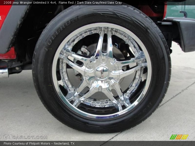 Flame Red / Dark Slate Gray/Med Slate Gray 2008 Jeep Wrangler Unlimited X 4x4