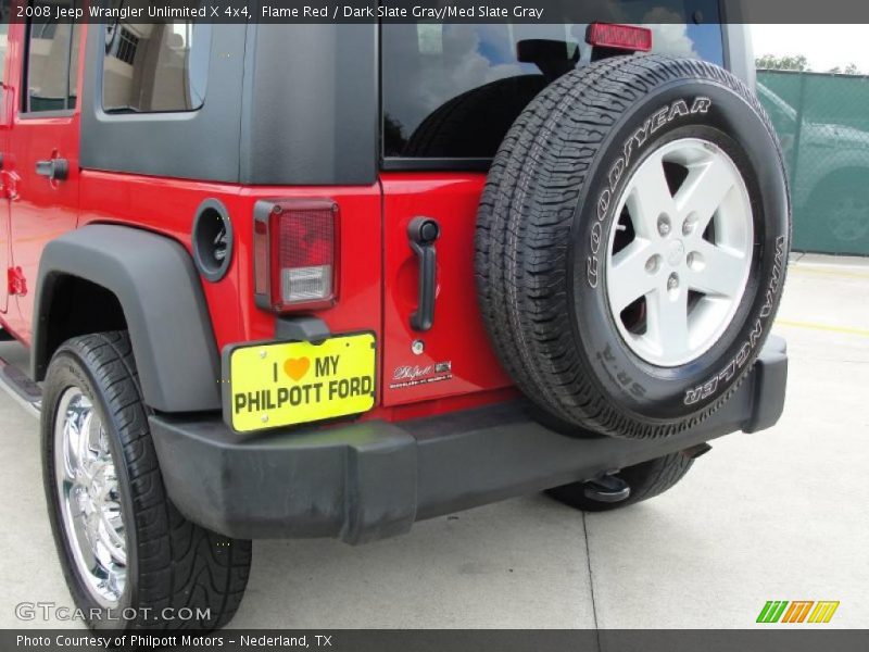 Flame Red / Dark Slate Gray/Med Slate Gray 2008 Jeep Wrangler Unlimited X 4x4