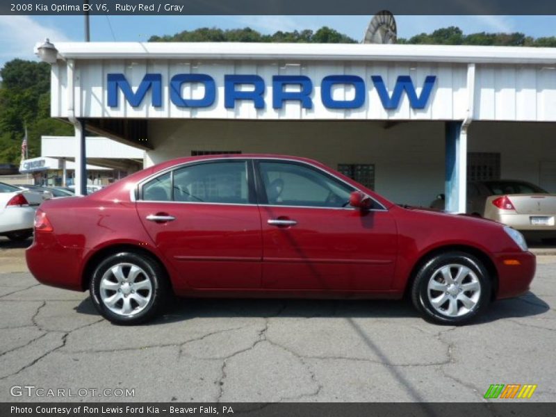 Ruby Red / Gray 2008 Kia Optima EX V6