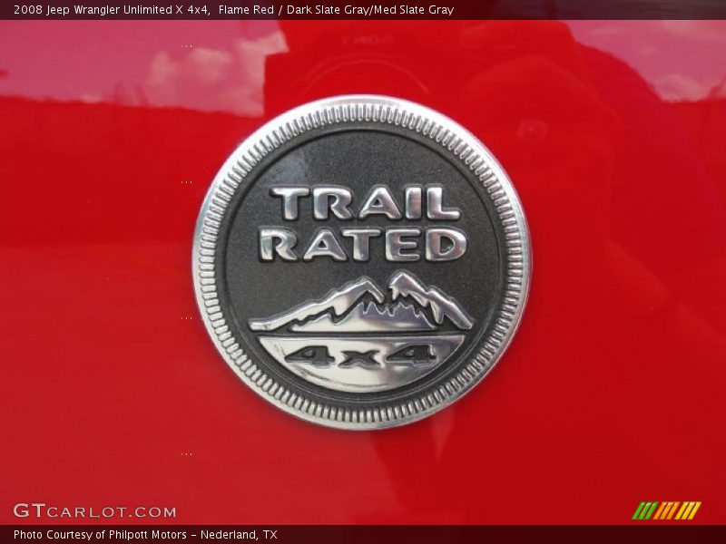 Flame Red / Dark Slate Gray/Med Slate Gray 2008 Jeep Wrangler Unlimited X 4x4