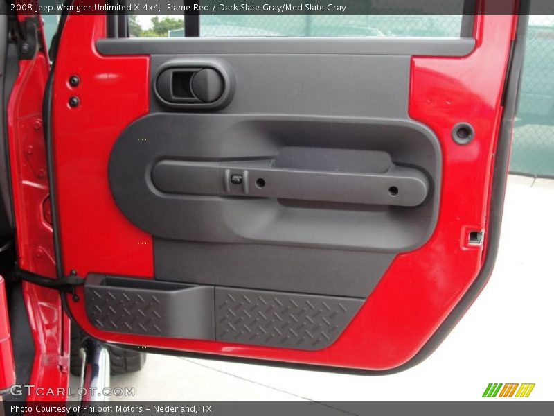 Flame Red / Dark Slate Gray/Med Slate Gray 2008 Jeep Wrangler Unlimited X 4x4