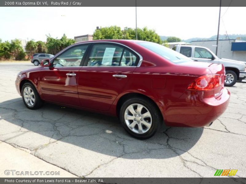 Ruby Red / Gray 2008 Kia Optima EX V6