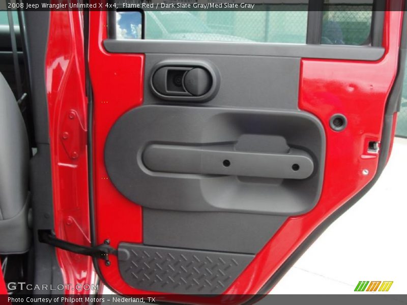 Flame Red / Dark Slate Gray/Med Slate Gray 2008 Jeep Wrangler Unlimited X 4x4