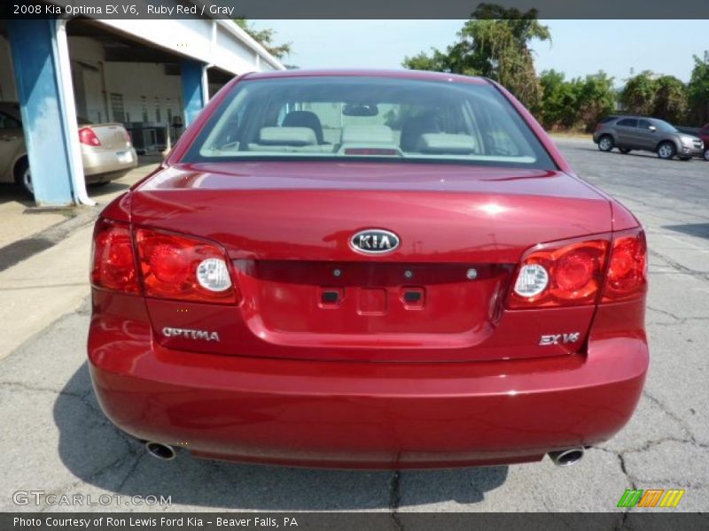 Ruby Red / Gray 2008 Kia Optima EX V6