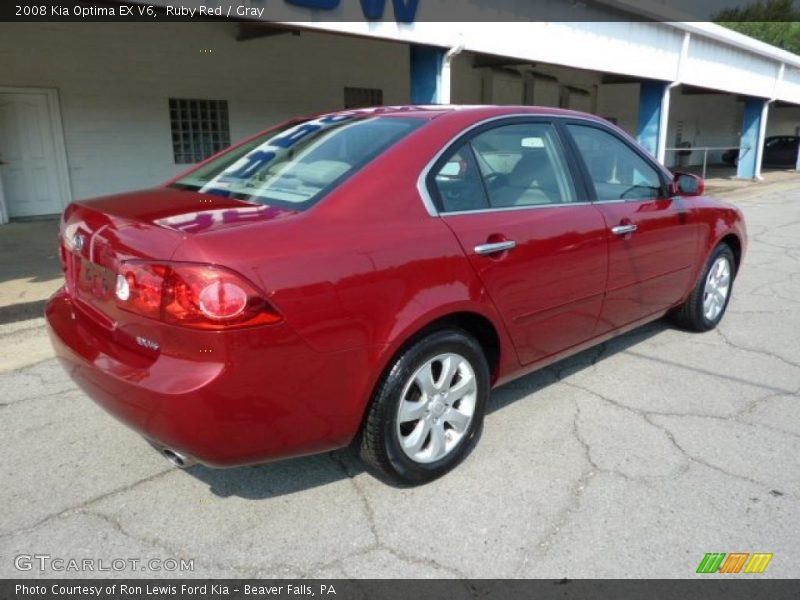 Ruby Red / Gray 2008 Kia Optima EX V6