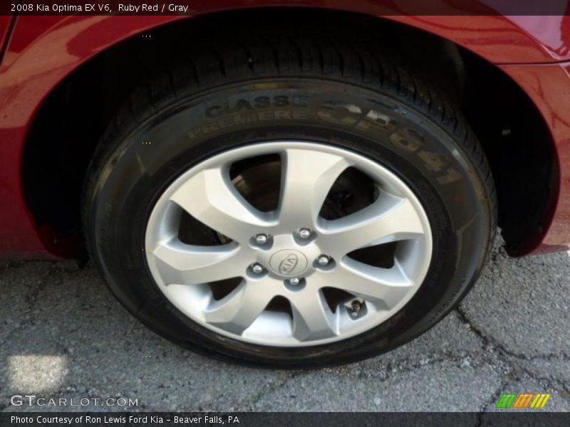 Ruby Red / Gray 2008 Kia Optima EX V6