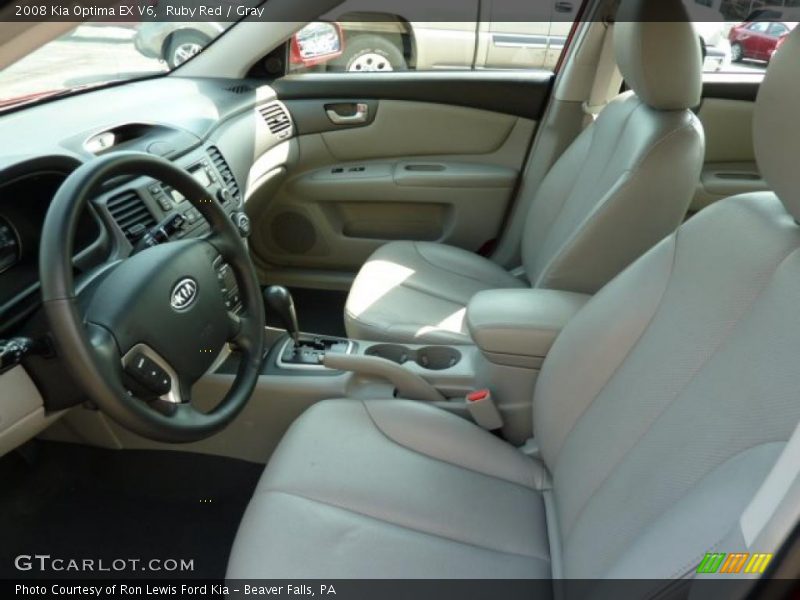 Ruby Red / Gray 2008 Kia Optima EX V6