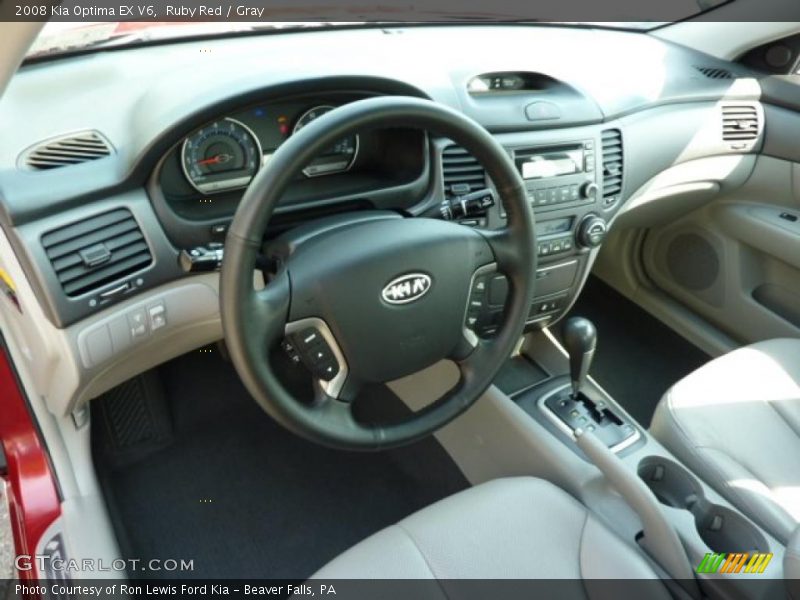 Ruby Red / Gray 2008 Kia Optima EX V6