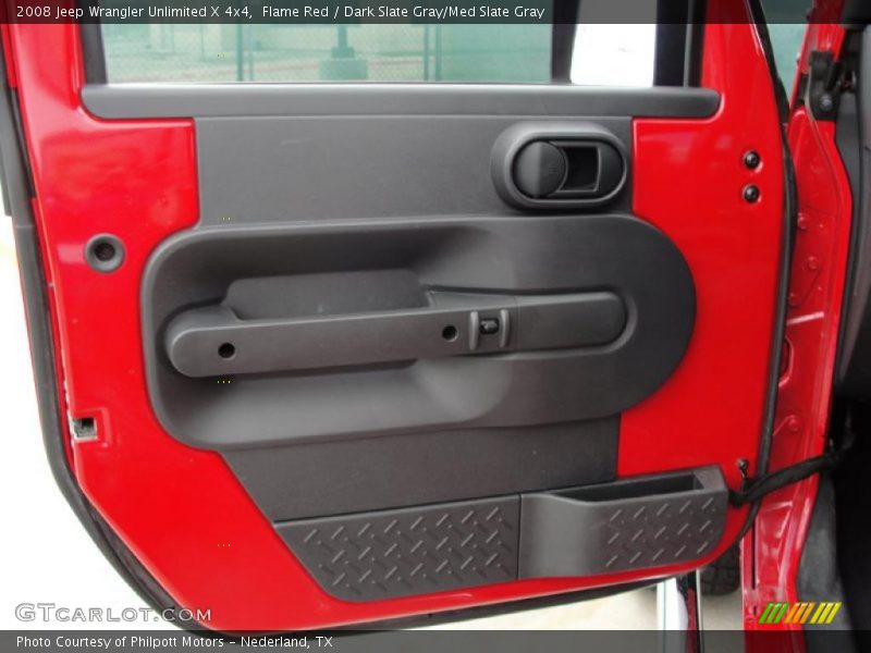 Flame Red / Dark Slate Gray/Med Slate Gray 2008 Jeep Wrangler Unlimited X 4x4