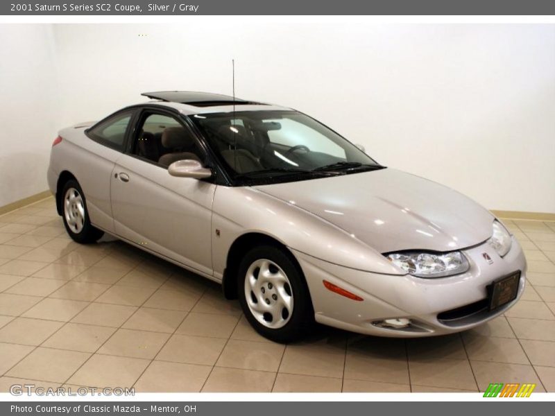 Silver / Gray 2001 Saturn S Series SC2 Coupe