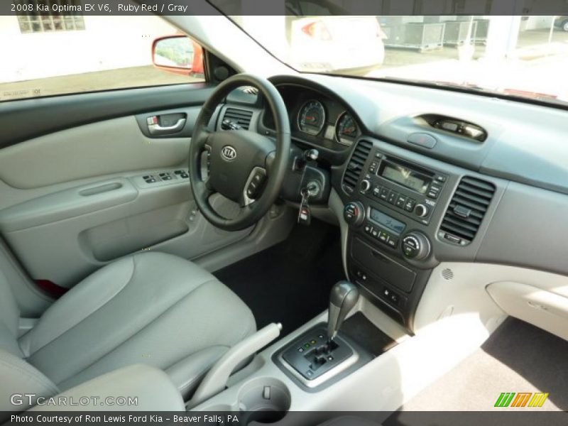 Ruby Red / Gray 2008 Kia Optima EX V6