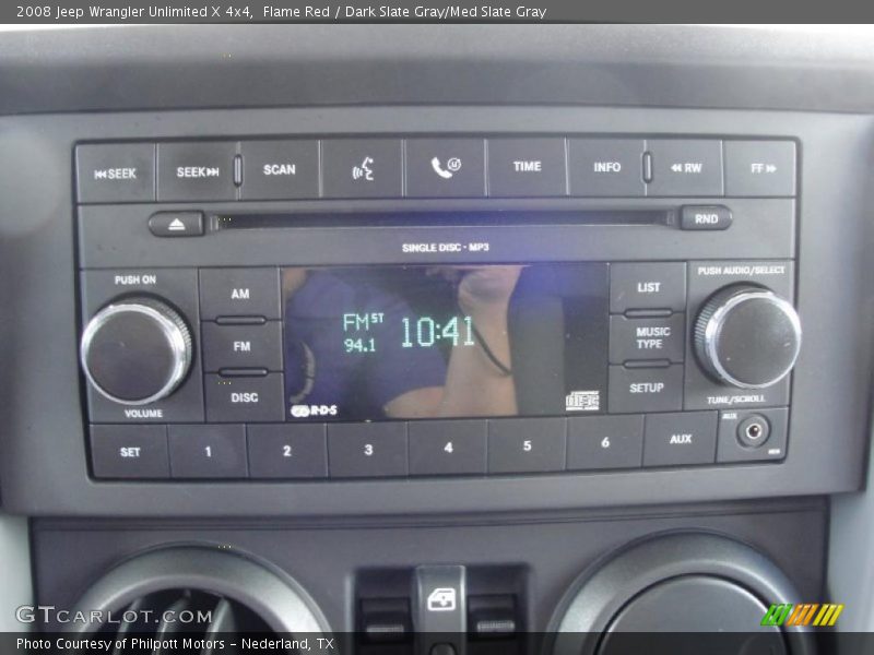 Flame Red / Dark Slate Gray/Med Slate Gray 2008 Jeep Wrangler Unlimited X 4x4